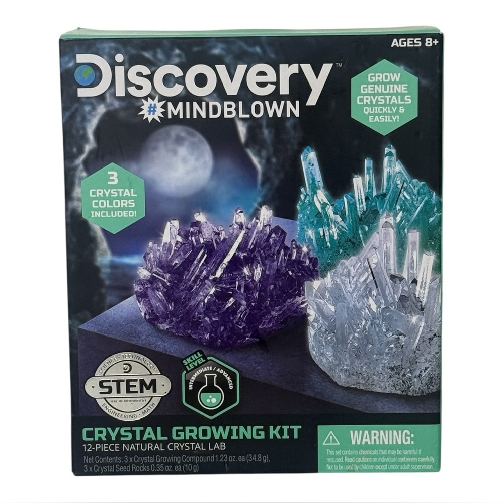 Discovery‎ Mindblown 12 Piece Natural Crystal Growing Lab Kit For 8+